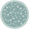 Trans Ocean Carmel 8440/04 Dragonfly Blue Area Rug by Liora Manne