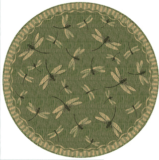 Trans Ocean Carmel 8440/06 Dragonfly Green Area Rug by Liora Manne