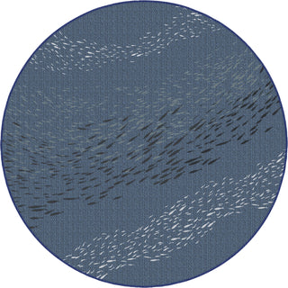 Trans Ocean Carmel 8449/33 School Of Fish Navy Area Rug by Liora Manne