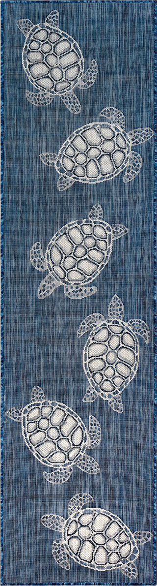 Trans Ocean Carmel 8413/33 Seaturtles Navy Area Rug by Liora Manne