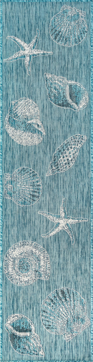 Trans Ocean Carmel 8414/04 Shells Blue Area Rug by Liora Manne