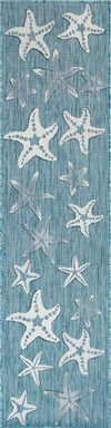 Trans Ocean Carmel 8415/04 Starfish Blue Area Rug by Liora Manne