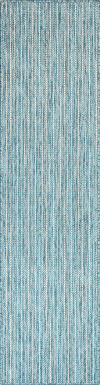 Trans Ocean Carmel 8422/04 Texture Stripe Blue Area Rug by Liora Manne