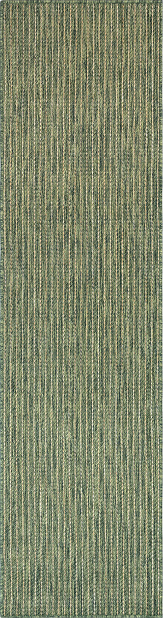 Trans Ocean Carmel 8422/06 Texture Stripe Green Area Rug by Liora Manne