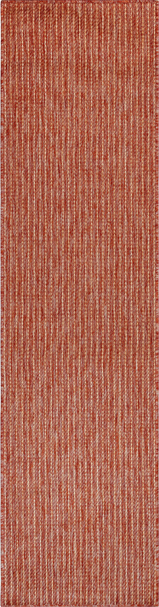 Trans Ocean Carmel 8422/24 Texture Stripe Red Area Rug by Liora Manne