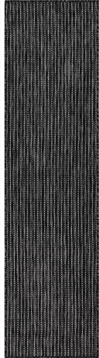 Trans Ocean Carmel 8422/48 Texture Stripe Black Area Rug by Liora Manne