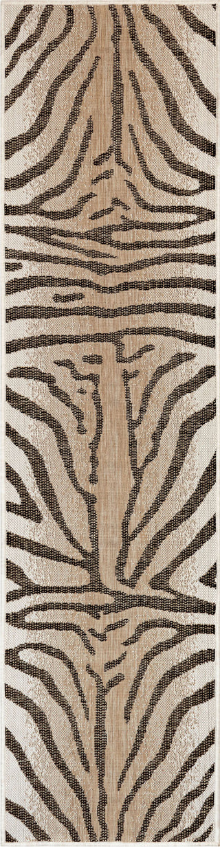 Trans Ocean Carmel 8431/12 Zebra Beige Area Rug by Liora Manne