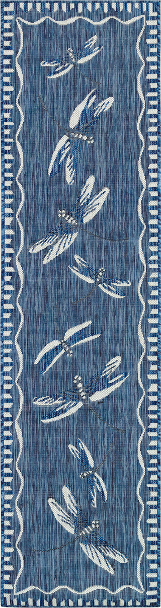 Trans Ocean Carmel 8440/33 Dragonfly Navy Area Rug by Liora Manne