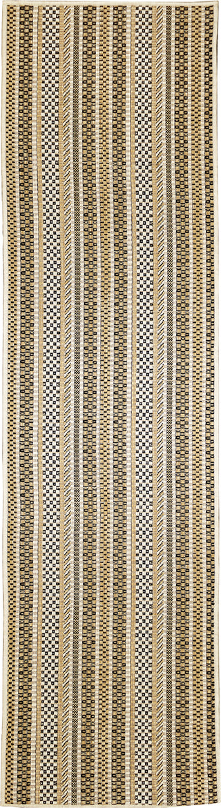 Trans Ocean Carmel 8473/12 Rope Stripe Tan Area Rug by Liora Manne