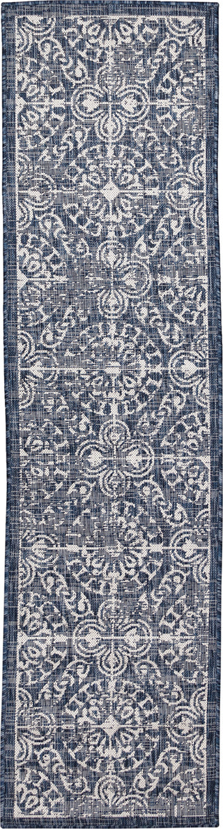 Trans Ocean Carmel 8476/33 Antique Tile Navy Area Rug by Liora Manne