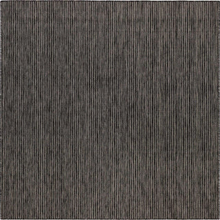 Trans Ocean Carmel 8422/48 Texture Stripe Black Area Rug by Liora Manne