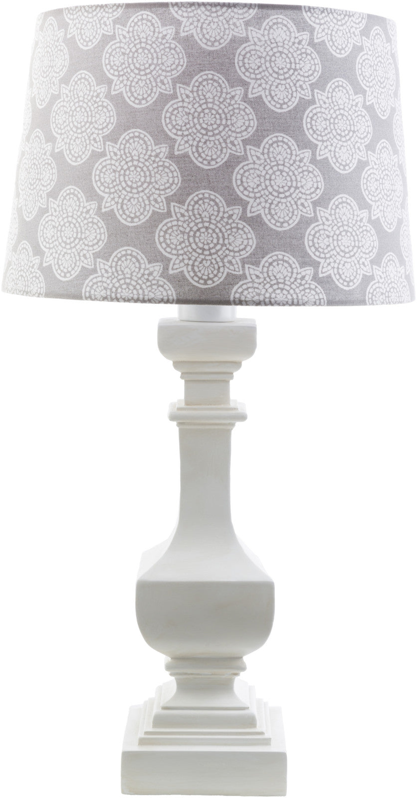 Surya Carolina CRI-440 Gray Print Lamp Table Lamp