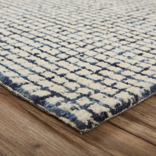 LR Resources Criss Cross 81295 Navy / Ivory Area Rug Alternate Image