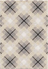 Orian Rugs Super Shag Criss Cross Plaid Ivory Area Rug Main Image