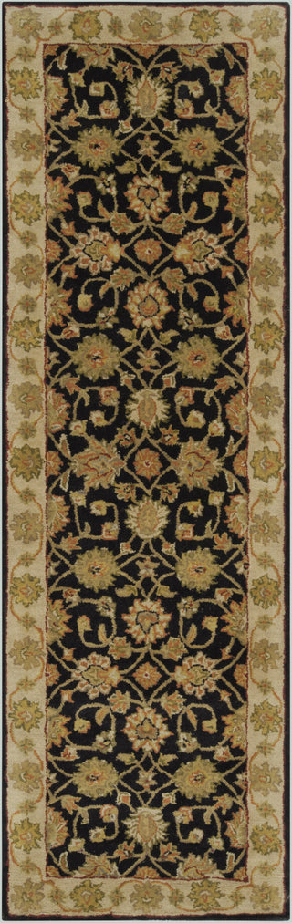 Surya Crowne CRN-6009 Black Area Rug 2'6'' X 8' Runner