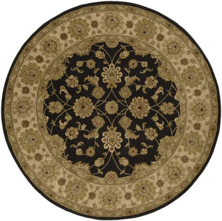 Surya Crowne CRN-6009 Black Area Rug 8' Round