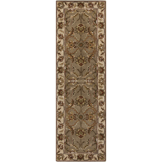 Surya Crowne CRN-6030 Olive Area Rug 2'6'' x 8' Runner