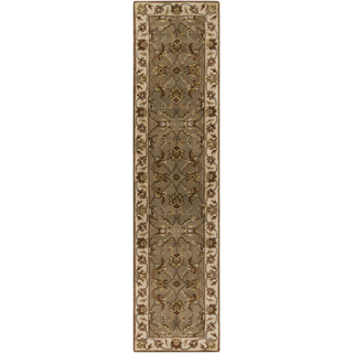 Surya Crowne CRN-6030 Olive Area Rug 3' x 12' Runner