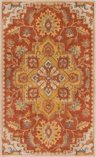 Surya Crowne CRN-6032 Clay Mustard Olive Taupe Navy Medium Gray Dark Brown Camel Area Rug main image