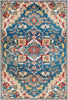 Surya Crafty CRT-2300 Navy Khaki Dark Red White Bright Yellow Saffron Burnt Orange Brown Olive Area Rug main image