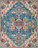 Surya Crafty CRT-2300 Navy Khaki Dark Red White Bright Yellow Saffron Burnt Orange Brown Olive Area Rug Main Image 8 X 10