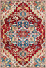 Surya Crafty CRT-2302 Dark Red Burnt Orange Khaki Navy Camel Olive White Bright Yellow Brown Area Rug main image
