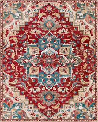 Surya Crafty CRT-2302 Dark Red Burnt Orange Khaki Navy Camel Olive White Bright Yellow Brown Area Rug Main Image 8 X 10