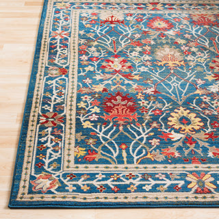 Surya Crafty CRT-2308 Navy Khaki White Burnt Orange Dark Red Olive Bright Yellow Saffron Brown Area Rug Detail Image