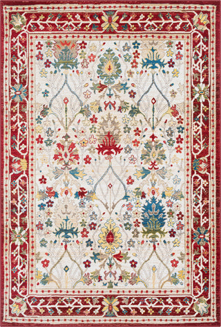 Surya Crafty CRT-2309 Dark Red Burnt Orange White Khaki Navy Olive Bright Yellow Saffron Brown Area Rug main image