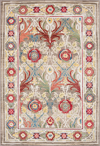 Surya Crafty CRT-2315 Dark Brown White Khaki Burnt Orange Red Olive Bright Yellow Saffron Navy Area Rug main image