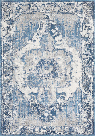 Surya Chelsea CSA-2300 Navy Dark Blue Pale Medium Gray Charcoal White Area Rug main image