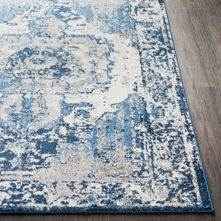 Surya Chelsea CSA-2300 Navy Dark Blue Pale Medium Gray Charcoal White Area Rug Detail Image