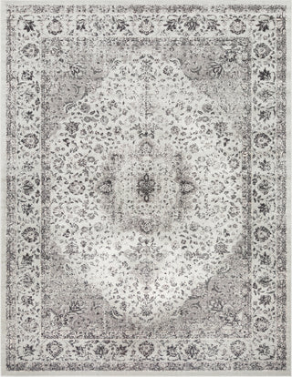 Surya Chelsea CSA-2306 Medium Gray Charcoal White Area Rug Main Image 8 X 10