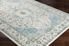 Surya Chelsea CSA-2315 Aqua Charcoal White Grass Green Area Rug Corner Image