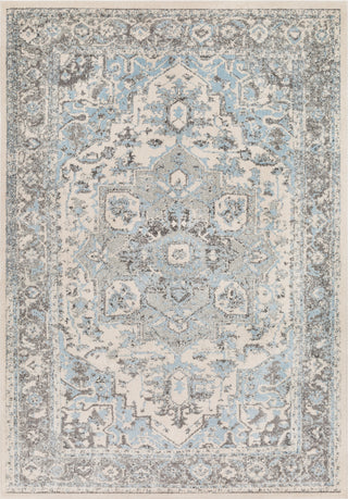 Surya Chelsea CSA-2318 Pale Blue Charcoal Medium Gray White Area Rug main image