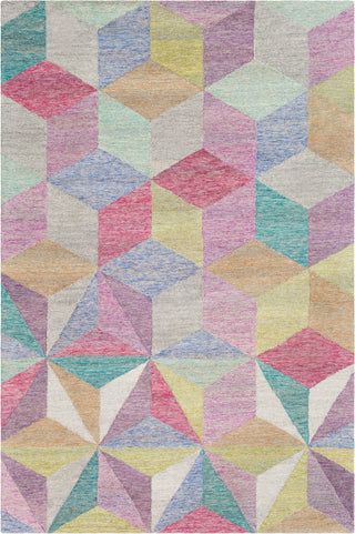 Surya Cassini CSI-1003 Bright Pink Purple Cream Medium Gray Dark Lime Teal Blue Saffron Area Rug main image