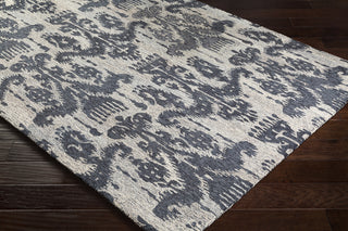 Surya Cassini CSI-1007 Navy Dark Blue Khaki Light Gray Area Rug Corner Image