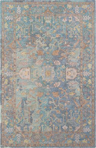 Surya Classic Nouveau CSN-1002 Aqua Taupe Grass Green Khaki Dark Brown Mauve Bright Purple Tan Camel Area Rug main image