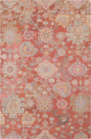 Surya Classic Nouveau CSN-1005 Clay Tan Sea Foam Aqua Taupe Camel Lavender Bright Purple Pink Dark Brown Orange Yellow Area Rug main image