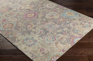 Surya Classic Nouveau CSN-1006 Moss Camel Medium Gray Black Khaki Mint Emerald Mauve Bright Purple Dark Brown Area Rug Corner Image