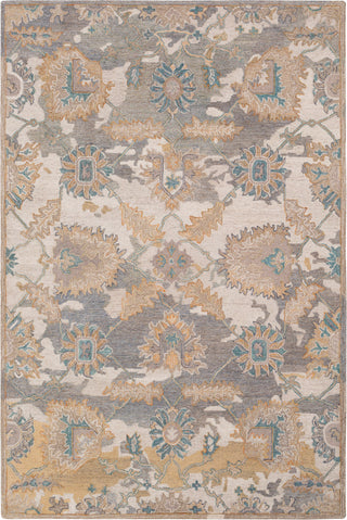 Surya Classic Nouveau CSN-1008 Cream Medium Gray Camel Wheat Teal Sea Foam Bright Orange Area Rug main image