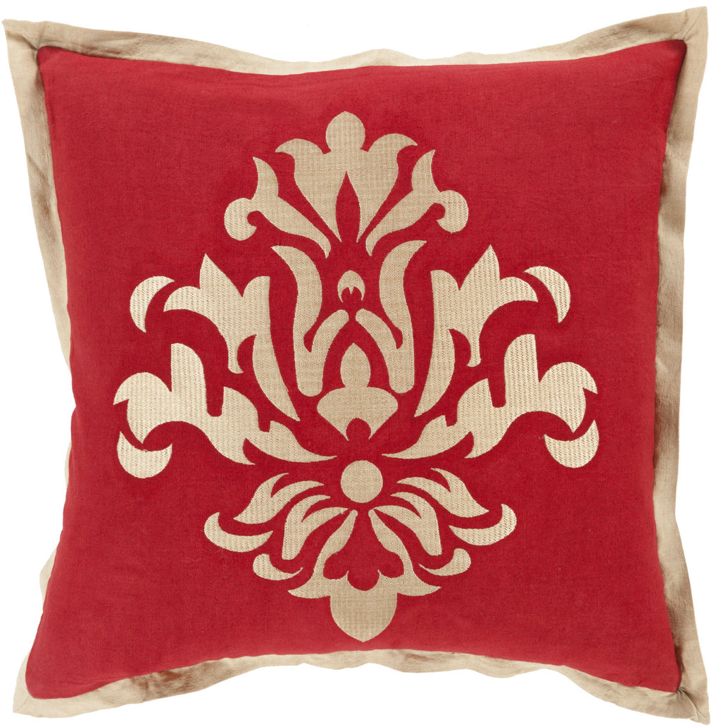 Surya Cosette Sparkling Damask CT-005 Pillow 18 X 18 X 4 Poly filled