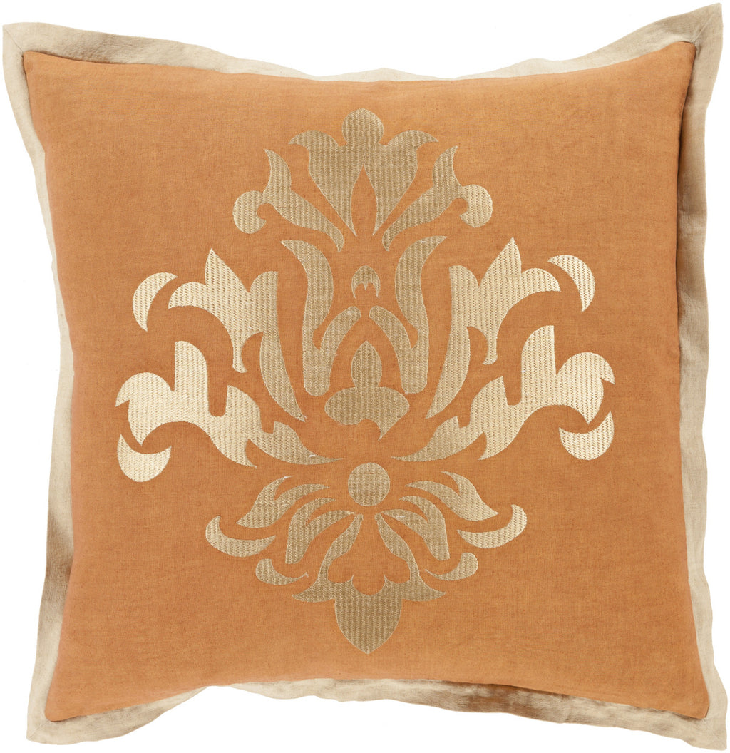 Surya Cosette Sparkling Damask CT-006 Pillow 18 X 18 X 4 Poly filled