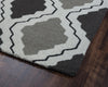 Rizzy Country CT2594 Black/Grey Area Rug Corner Shot