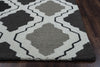 Rizzy Country CT2594 Black/Grey Area Rug Edge Shot