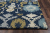 Rizzy Country CT8225 Navy Area Rug Edge Shot