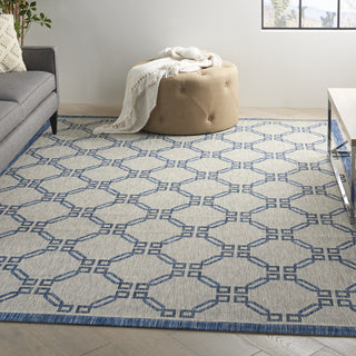 Nourison Country Side CTR02 Ivory Blue Area Rug