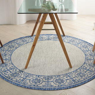 Nourison Country Side CTR03 Ivory Blue Area Rug