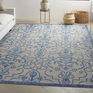 Nourison Country Side CTR04 Ivory Blue Area Rug