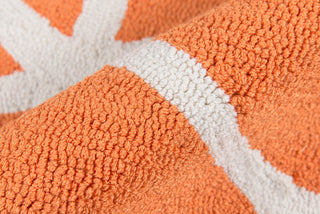 Momeni Cucina CNA-1 Orange Area Rug by Novogratz Close up